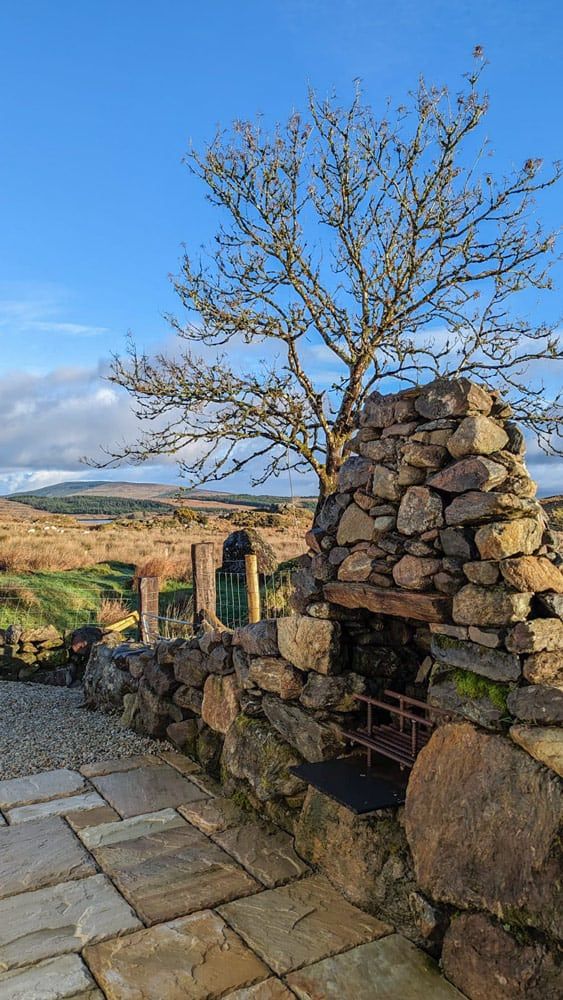 Stone-built BBQ